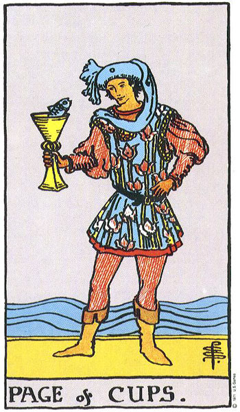 Page of Cups--Rider-Waite tarot