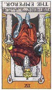 The Emperor--Reversed! The Emperor, reversed--Rider-Waite tarot