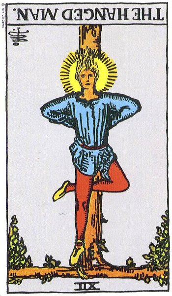 The Hanged Man Reversed--Rider-Waite tarot