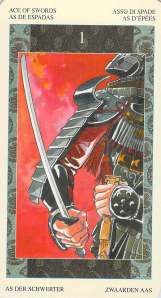 Ace of Swords--Samurai Tarot