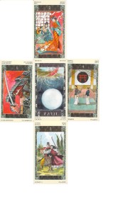 Samurai Tarot--clash at the crossroads spread