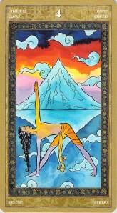 Four of Chalices--Yoga Tarot