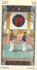 Four of Swords--Samurai Tarot