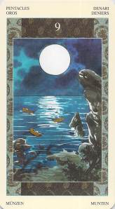 Nine of Pentacles--Samurai Tarot