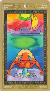 Nine of Pentacles--Yoga Tarot