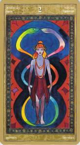 Two of Pentacles--Yoga Tarot