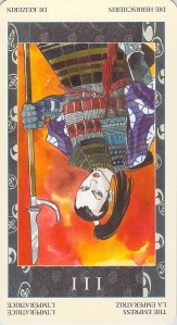 The Empress reversed--Samurai Tarot