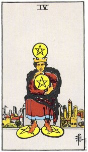 Four of Pentacles--Rider-Waite