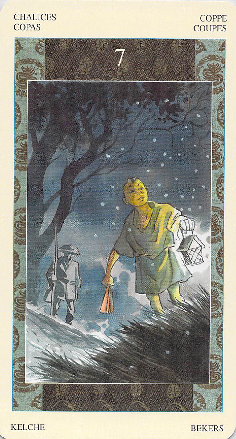 Seven of Chalices--Samurai Tarot