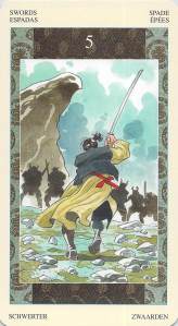 Five of Swords--Samurai Tarot