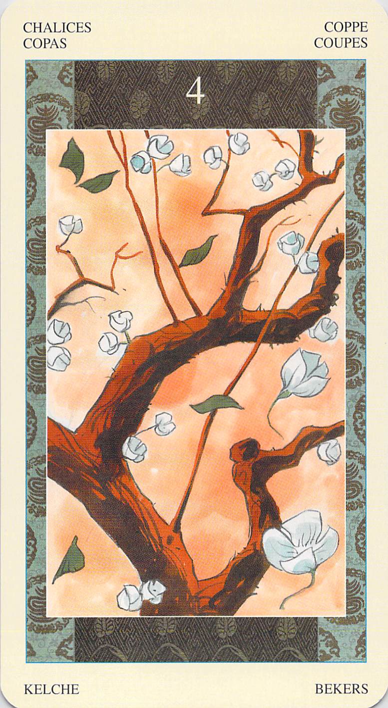 Four of Chalices--Samurai Tarot