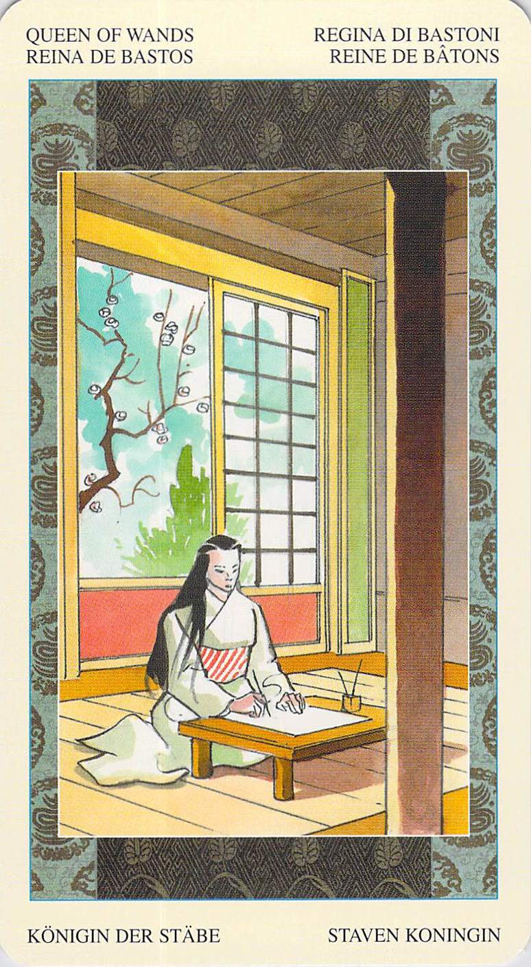Queen of Wands--Samurai Tarot