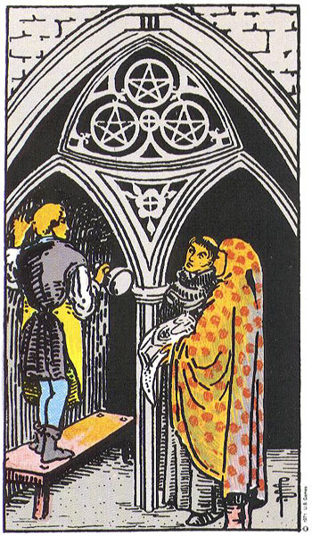 Three of Pentacles--Rider-Waite