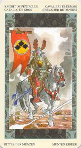 Knight of Pentacles--Samurai Tarot