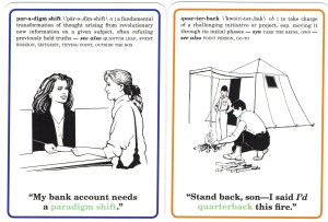 quarterback, paradigm shift, Corporate Flash Cards