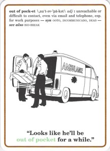 out of pocket -- Corporate Flash Cards