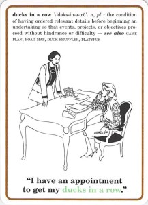 Ducks in a Row -- Corporate Flash Cards