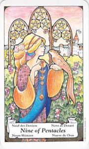 Nine of Pentacles -- from Tarot to Go