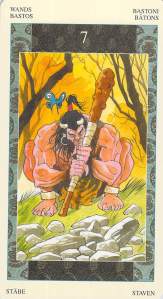Seven of Wands -- Samurai Tarot