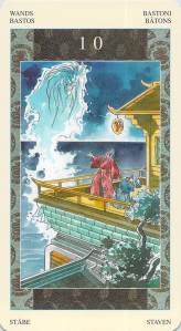 Ten of Wands -- Samurai Tarot