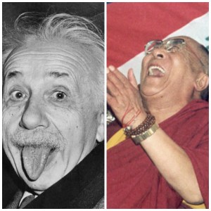 Einstein, Dalai Lama, laughter