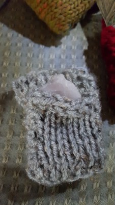 Rider Waite, knitting, cozy, rose quartz crystal